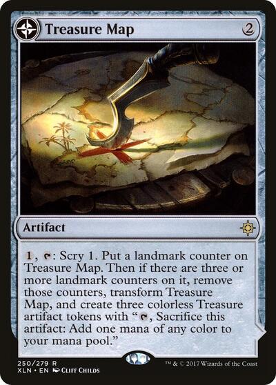Treasure Map (XLN) #250 Rare (Lightly Played) Ixalan Magic: The Gathering: 2017