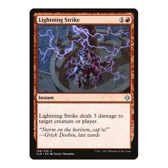 Lightning Strike (XLN) #149 Uncommon (Lightly Played) Ixalan Magic: The Gathering: 2017