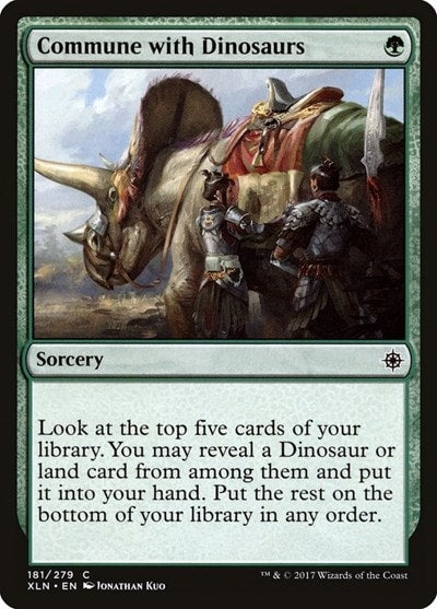 Commune with Dinosaurs (XLN) #181 Common (Lightly Played) Ixalan Magic: The Gathering: 2017