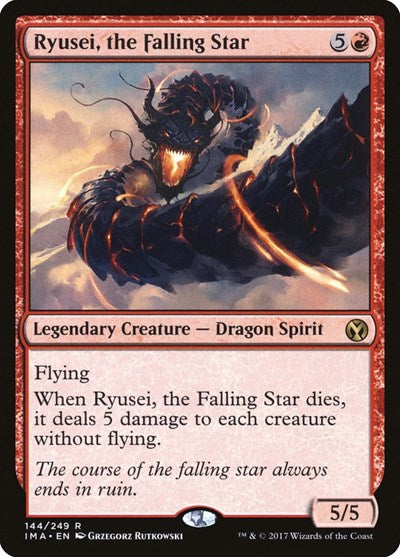 Ryusei the Falling Star (IMA) #144 Rare (Lightly Played) Iconic Masters Magic: The Gathering: 2017