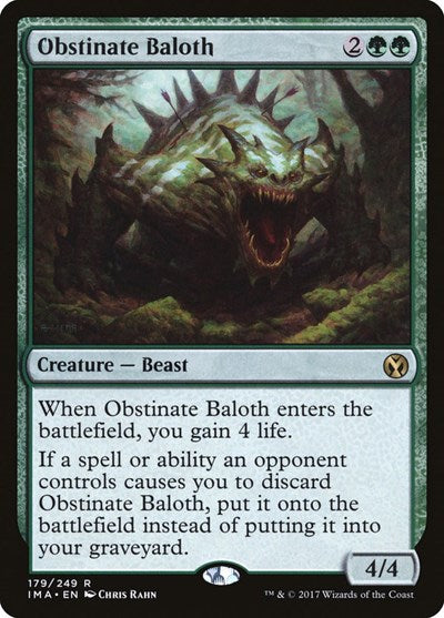 Obstinate Baloth (IMA) #179 Rare (Lightly Played) Iconic Masters Magic: The Gathering: 2017