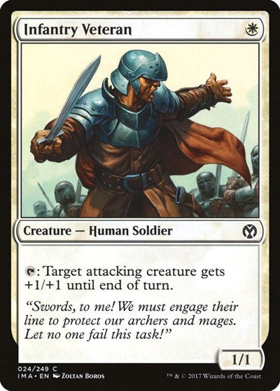 Infantry Veteran (IMA) #24 Common (Foil Lightly Played) Iconic Masters Magic: The Gathering: 2017