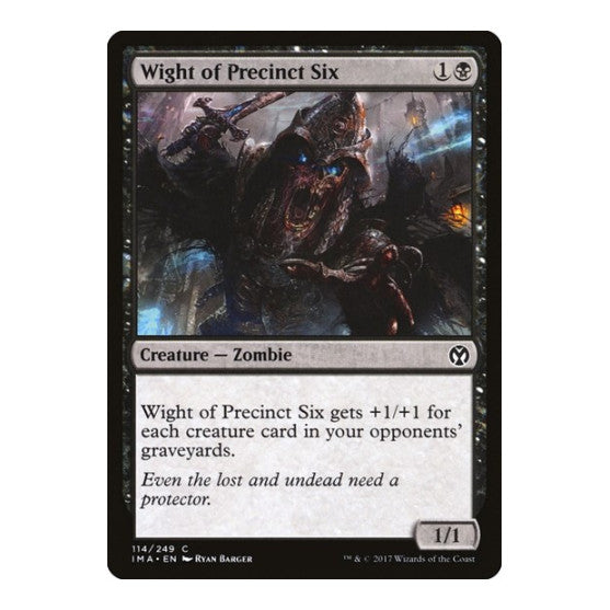 Wight of Precinct Six (IMA) #114 Common (Lightly Played) Iconic Masters Magic: The Gathering: 2017