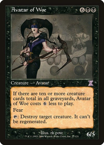 Avatar of Woe (TSB) #37 Special (Lightly Played) Timeshifted Magic: The Gathering: 2006