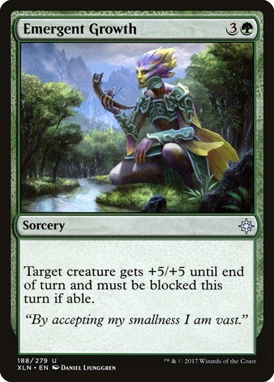 Emergent Growth (XLN) #188 Uncommon (Lightly Played) Ixalan Magic: The Gathering: 2017