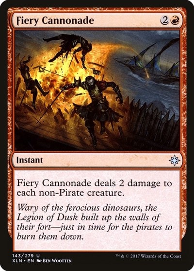 Fiery Cannonade (XLN) #143 Uncommon (Lightly Played) Ixalan Magic: The Gathering: 2017