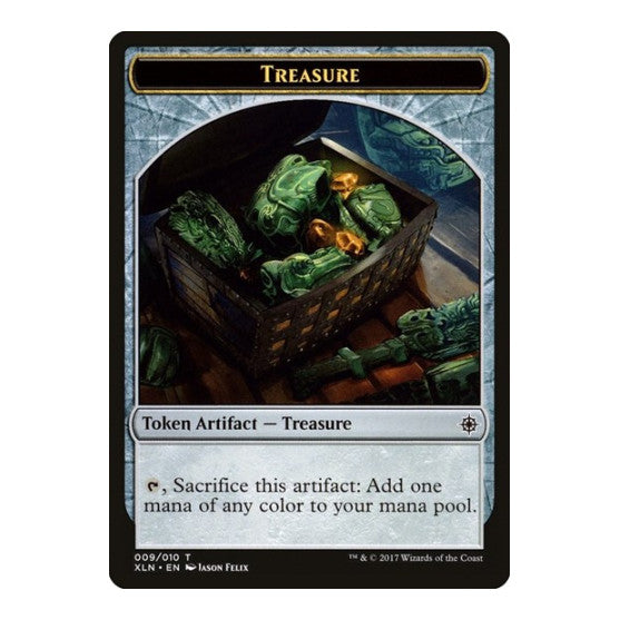 Treasure Token 009 (XLN) #9 T (Lightly Played) Ixalan Magic: The Gathering: 2017