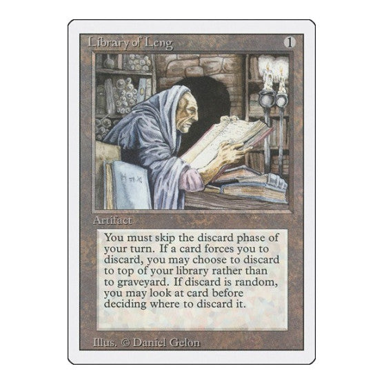 Library of Leng (3ED) #261 Uncommon (Lightly Played) Revised Edition Magic: The Gathering: 1994