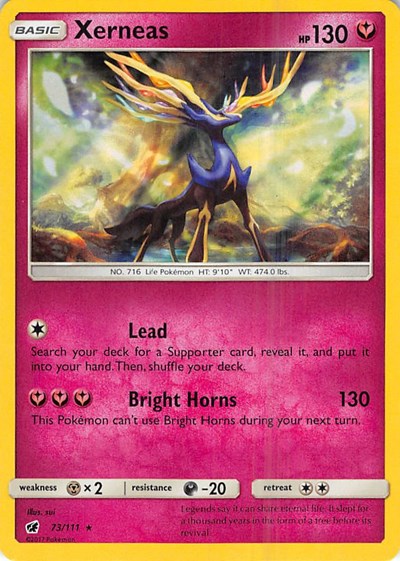 Xerneas (SM04) #73/111 Holo Rare (Holofoil Near Mint) SM - Crimson Invasion Pokemon: 2017