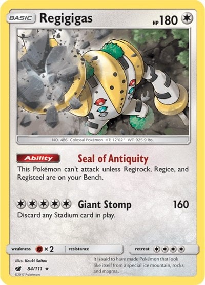 Regigigas (SM04) #84/111 Holo Rare SM - Crimson Invasion Pokemon: 2017