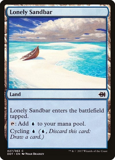 Lonely Sandbar (DDT) #27 Common (Moderately Played) Duel Decks: Merfolk vs. Goblins Magic: The Gathering: 2017