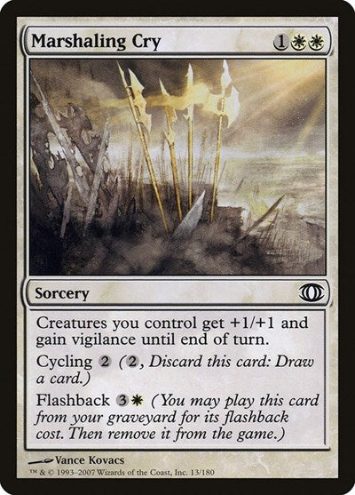 Marshaling Cry (FUT) #13 Common (Lightly Played) Future Sight Magic: The Gathering: 2007