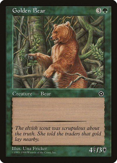 Golden Bear (P02) #127 Common (Heavily Played) Portal Second Age Magic: The Gathering: 1998