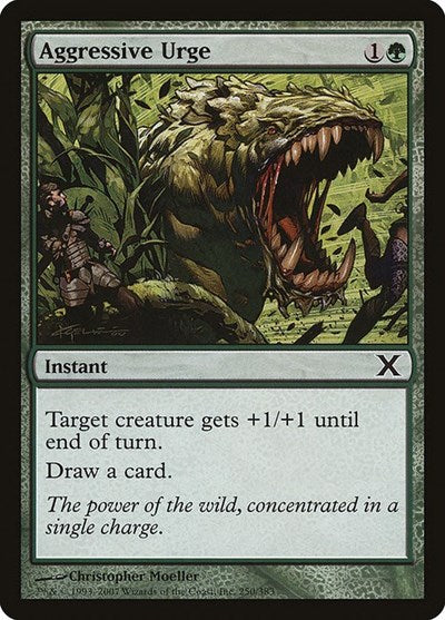 2007 Magic: 10th Edition (10E) - Aggressive Urge (#250, Common) (Lightly Played)