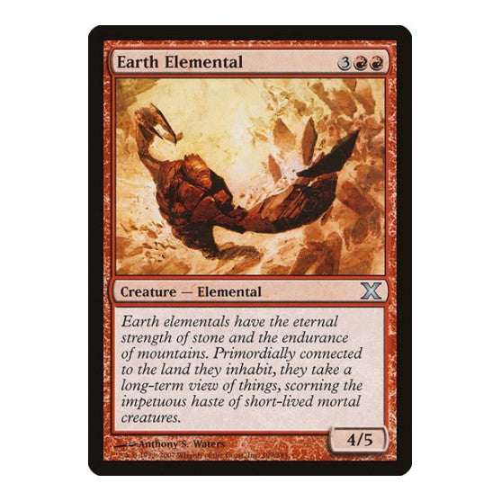 Earth Elemental (10E) #199 Uncommon (Lightly Played) 10th Edition Magic: The Gathering: 2007