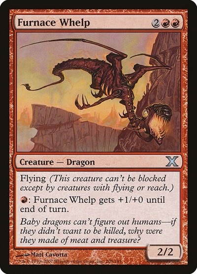Furnace Whelp (10E) #205 Uncommon (Heavily Played) 10th Edition Magic: The Gathering: 2007