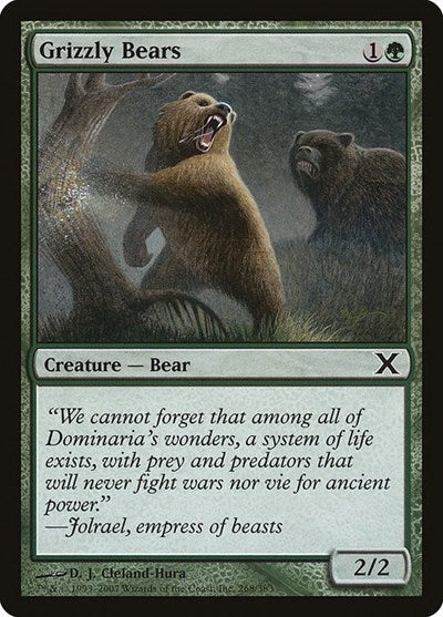 Grizzly Bears (10E) #268 Common (Lightly Played) 10th Edition Magic: The Gathering: 2007