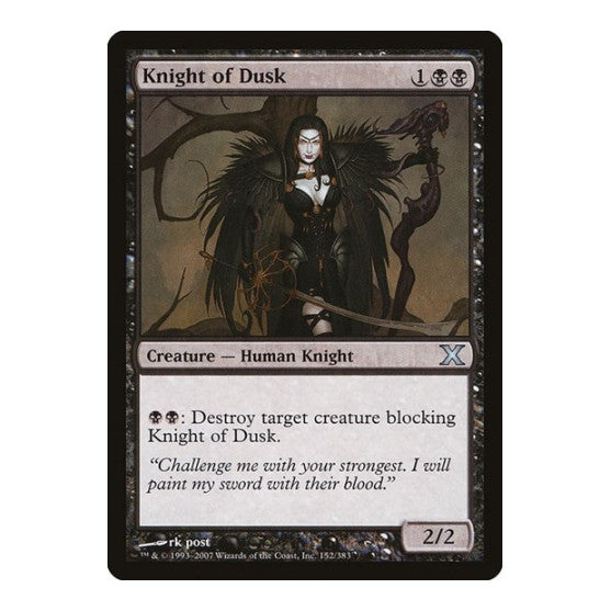 Knight of Dusk (10E) #152 Uncommon 10th Edition Magic: The Gathering: 2007