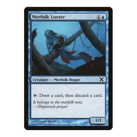 Merfolk Looter (10E) #92 Common 10th Edition Magic: The Gathering: 2007