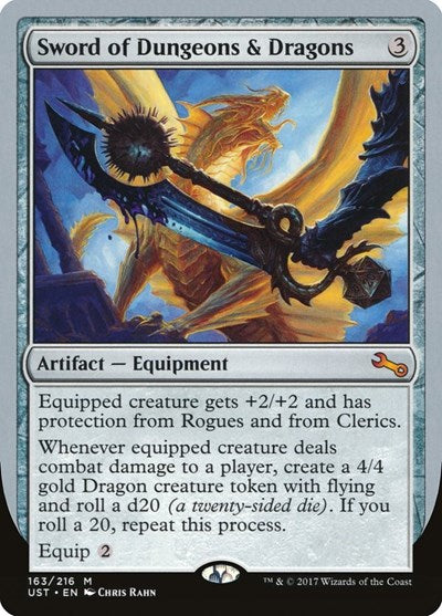Sword of Dungeons and Dragons (UST) #163 Mythic Rare (Lightly Played) Unstable Magic: The Gathering: 2017