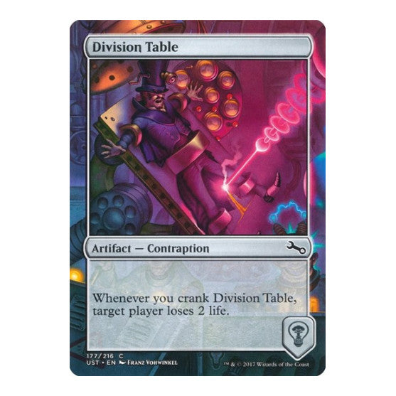 Division Table (UST) #177 Common (Lightly Played) Unstable Magic: The Gathering: 2017