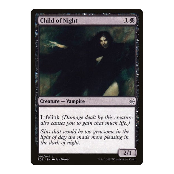 Child of Night (E02) #16 Common (Lightly Played) Explorers of Ixalan Magic: The Gathering: 2017