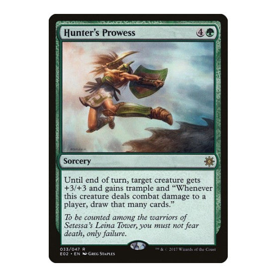 Hunters Prowess (E02) #33 Rare (Lightly Played) Explorers of Ixalan Magic: The Gathering: 2017