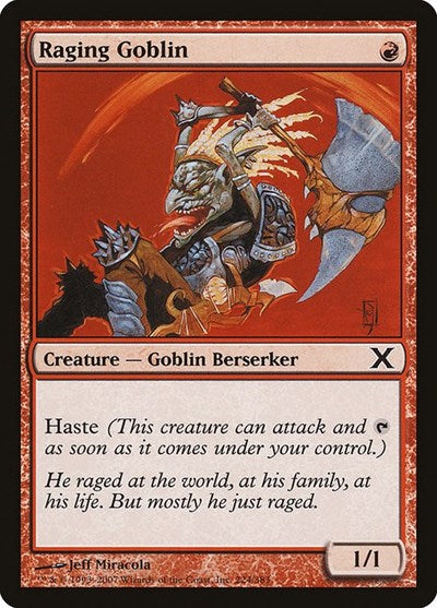 Raging Goblin (10E) #224★ Common 10th Edition Magic: The Gathering: 2007