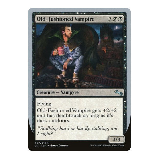 Old-Fashioned Vampire (UST) #62 Uncommon (Lightly Played) Unstable Magic: The Gathering: 2017