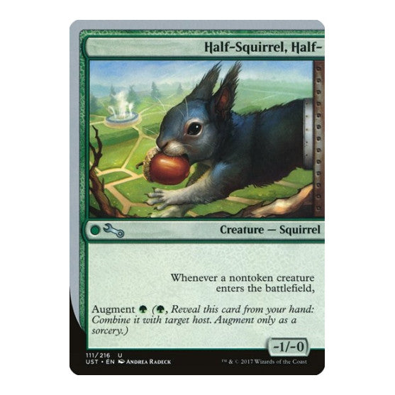 Half Squirrel Half (UST) #111 Uncommon (Lightly Played) Unstable Magic: The Gathering: 2017
