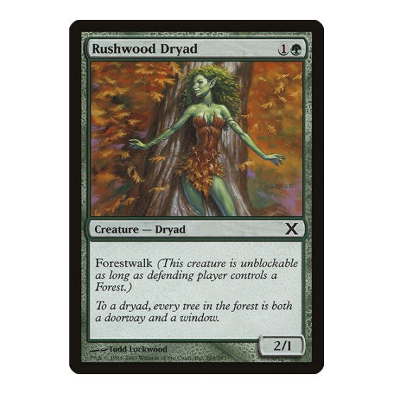 Rushwood Dryad (10E) #294 Common (Lightly Played) 10th Edition Magic: The Gathering: 2007