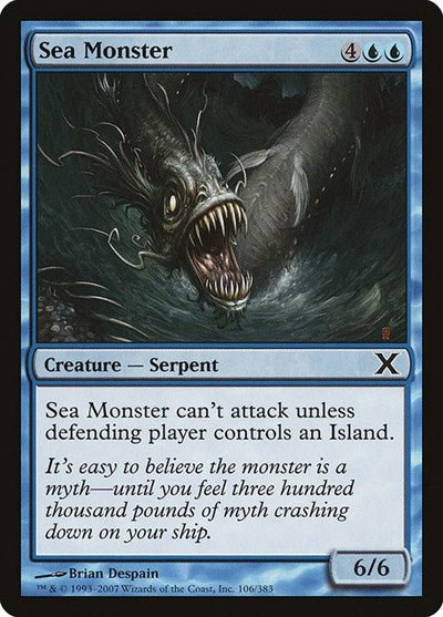 Sea Monster (10E) #106 Common (Moderately Played) 10th Edition Magic: The Gathering: 2007