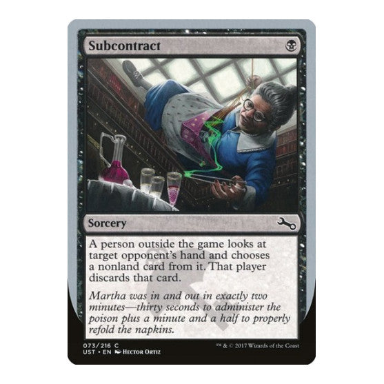 Subcontract (UST) #73 Common (Lightly Played) Unstable Magic: The Gathering: 2017