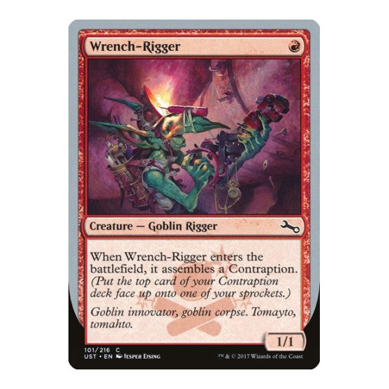 Wrench-Rigger (UST) #101 Common (Lightly Played) Unstable Magic: The Gathering: 2017