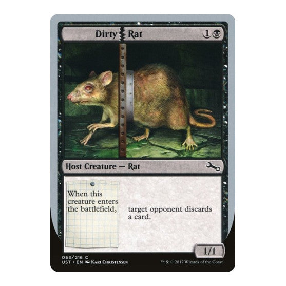 Dirty Rat (UST) #53 Common (Lightly Played) Unstable Magic: The Gathering: 2017
