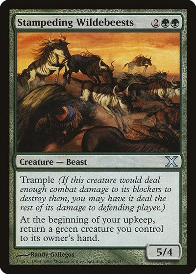 Stampeding Wildebeests (10E) #300★ Uncommon (Lightly Played) 10th Edition Magic: The Gathering: 2007