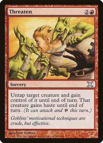 Threaten (10E) #242★ Uncommon (Lightly Played) 10th Edition Magic: The Gathering: 2007