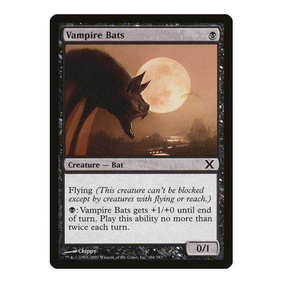 Vampire Bats (10E) #186 Common (Moderately Played) 10th Edition Magic: The Gathering: 2007