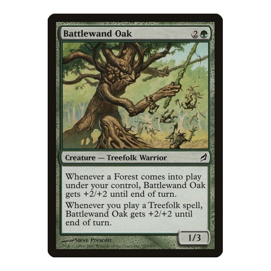 Battlewand Oak (LRW) #197 Common (Heavily Played) Lorwyn Magic: The Gathering: 2007