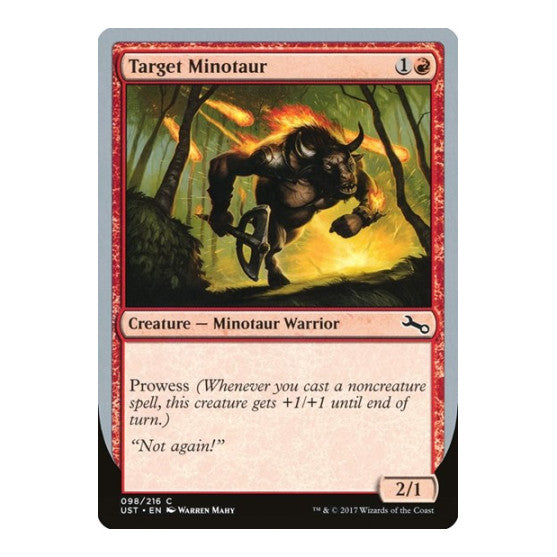 Target Minotaur C (UST) #98 Common (Foil Lightly Played) Unstable Magic: The Gathering: 2017