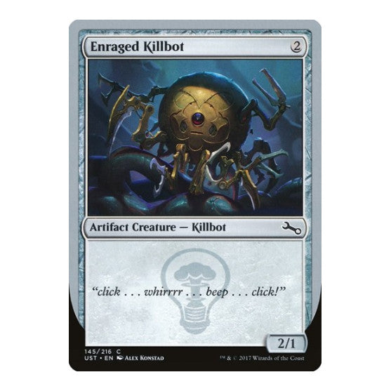 Enraged Killbot (UST) #145 Common (Lightly Played) Unstable Magic: The Gathering: 2017