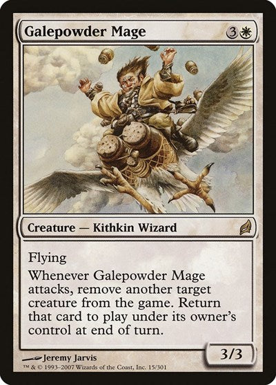 Galepowder Mage (LRW) #15 Rare (Moderately Played) Lorwyn Magic: The Gathering: 2007