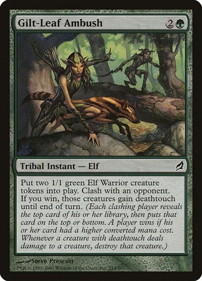 Gilt Leaf Ambush (LRW) #214 Common (Lightly Played) Lorwyn Magic: The Gathering: 2007