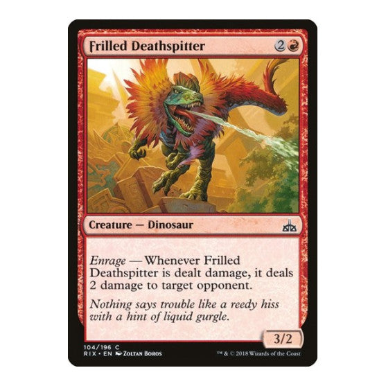 Frilled Deathspitter (RIX) #104 Common (Lightly Played) Rivals of Ixalan Magic: The Gathering: 2018