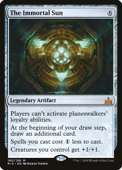 The Immortal Sun (RIX) #180 Mythic Rare (Near Mint) Rivals of Ixalan Magic: The Gathering: 2018