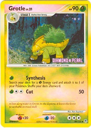 Grotle 49 130 Diamond and Pearl (BKP) #049/130 Promo (Reverse Holofoil Damaged) Burger King Promos Pokemon: 2026