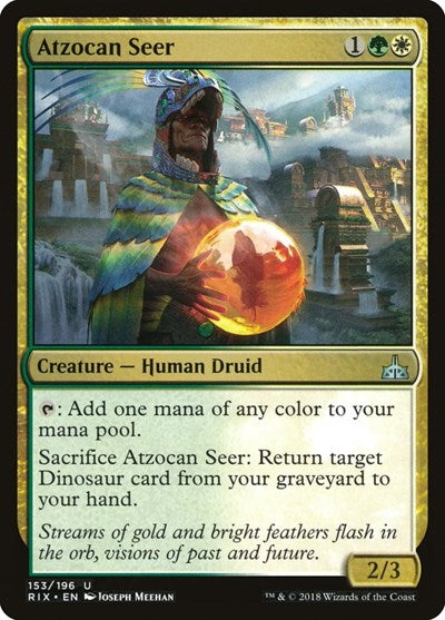Atzocan Seer (RIX) #153 Uncommon (Lightly Played) Rivals of Ixalan Magic: The Gathering: 2018