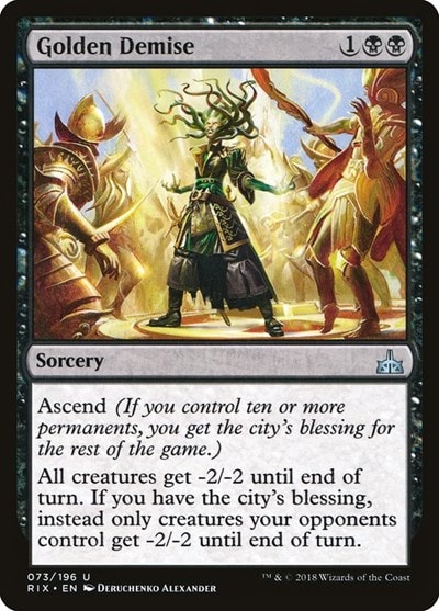 Golden Demise (RIX) #73 Uncommon (Moderately Played) Rivals of Ixalan Magic: The Gathering: 2018
