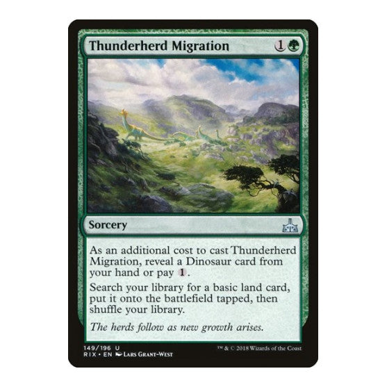 Thunderherd Migration (RIX) #149 Uncommon (Moderately Played) Rivals of Ixalan Magic: The Gathering: 2018