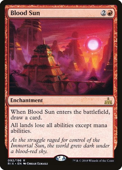 Blood Sun (RIX) #92 Rare (Lightly Played) Rivals of Ixalan Magic: The Gathering: 2018